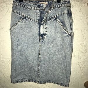 H&M NWOT Knee-length Denim Wash Pencil Skirt